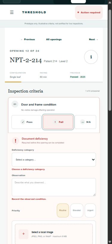 Structured deficiency documentation on mobile